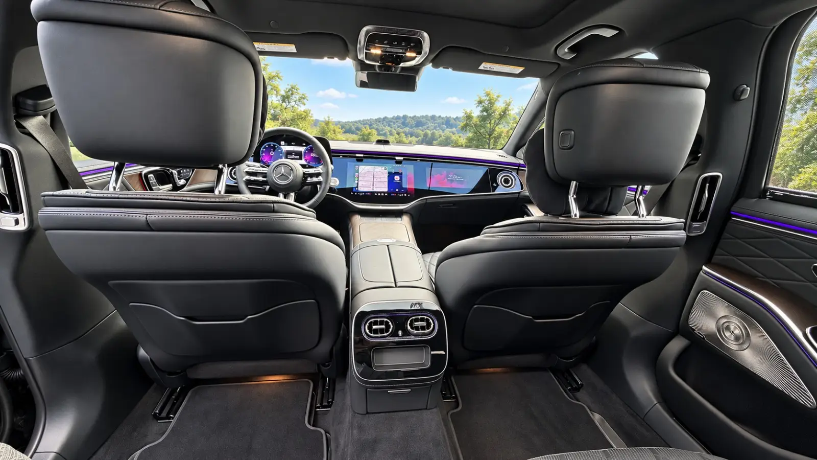 mercedes benz s580 back seat pov