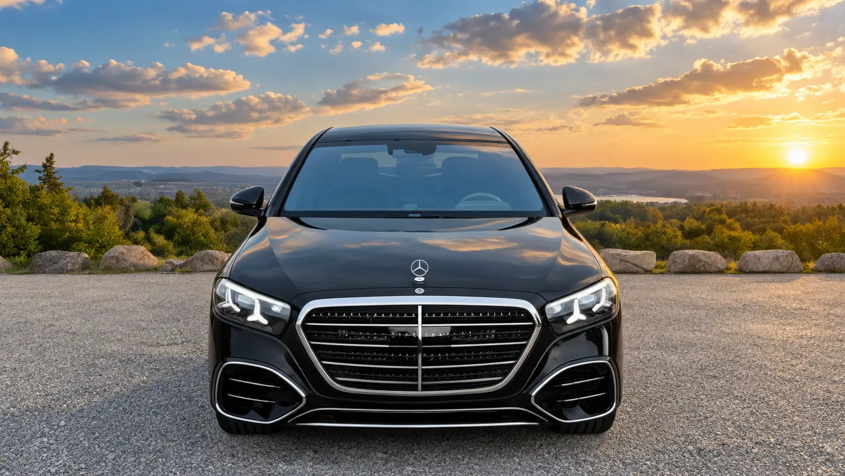 mercedes benz s580 front POV